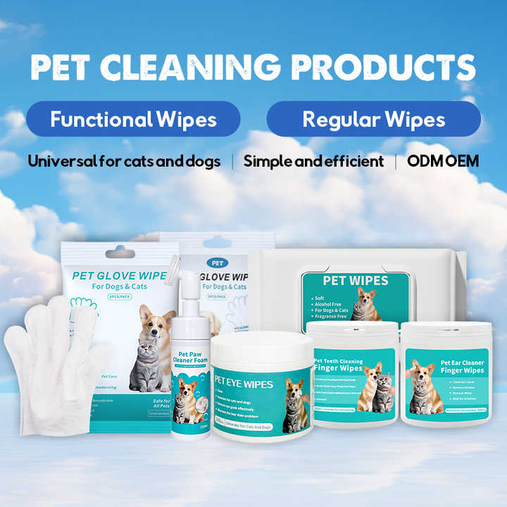 Dog Dental Wipes Pet Care Oral Cleansing Teeth Wipes Dog Teeth Finger Wipes Pet Teeth Cleaning Removing Tartar