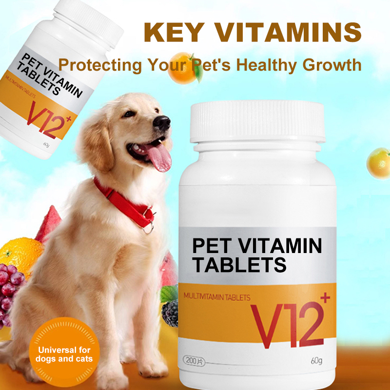 Highly-rated Pet Multivitamin Supports Healthy Skin and Improves Overall Health Contains 12 Vitamins Pet Nutritional Supplements