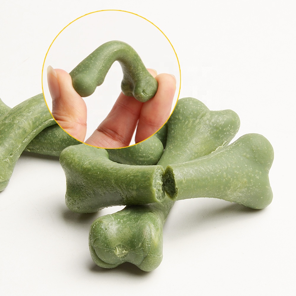 Wholesale Bulk Pet Food Green Tea Dental Bone Treats Dog Dental Care Training Treats Food Dog Chew Support Customization