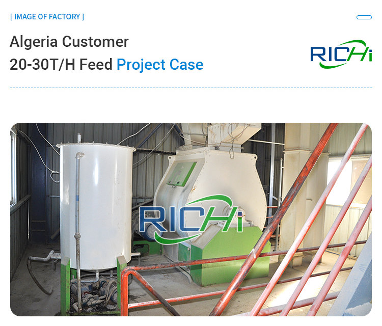 Customized 20-30T/H Complete Poultry Animal Cattle Chicken Feed Factory for Algeria Customer