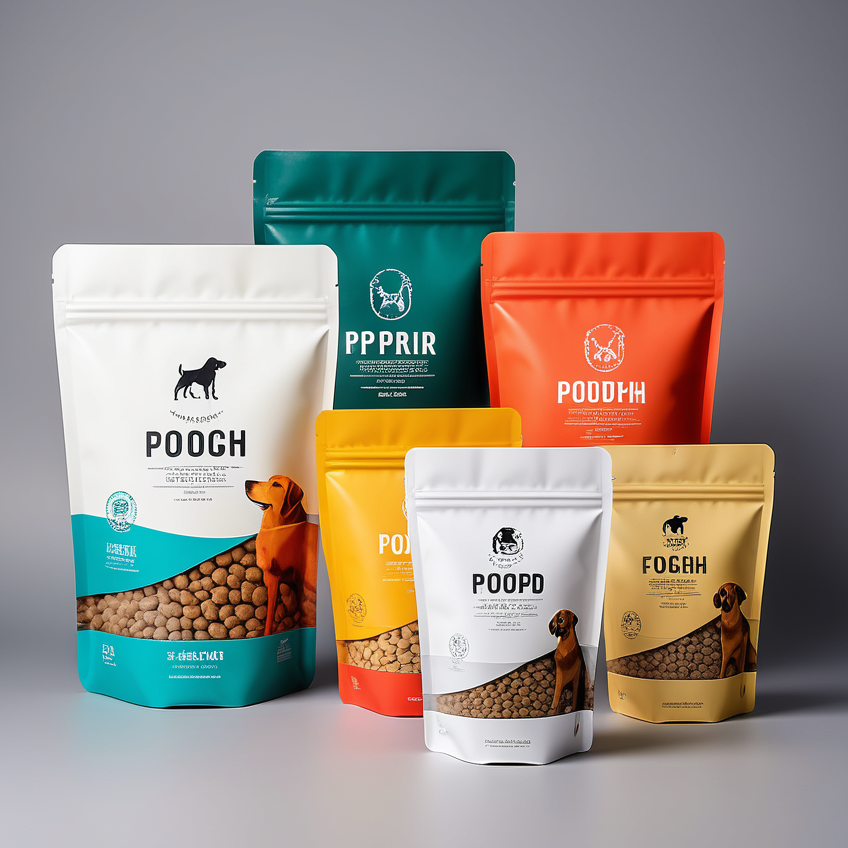 Eco-Friendly Moisture-Proof PET Plastic Dog Food Bag Resealable Zipper Stand-Up Pouch With Mylar Pedigree Dog Food Packaging