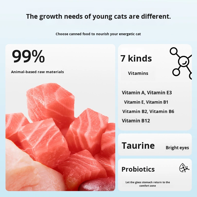85g Canned Cat Thick Soup Wet Food Variety Flavors Chicken &amp; Fish Oil Non-GMO High Protein Grain-Free OEM/ODM