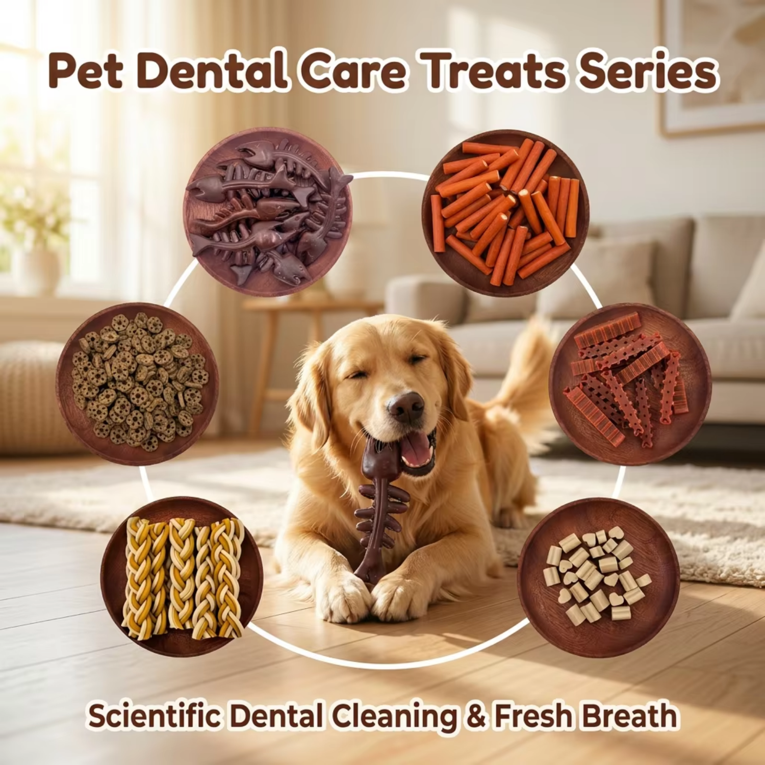 High-Protein Chicken Rings Cowhide Cheese Bone Dog Food Pack Grinding Teeth Pet Snacks