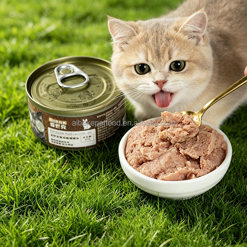 Wet Cat Food Canned Pet Food Various Flavor Custom Logo Label 85g 170g 375g Canned For Cats Food Cat Pure Wet