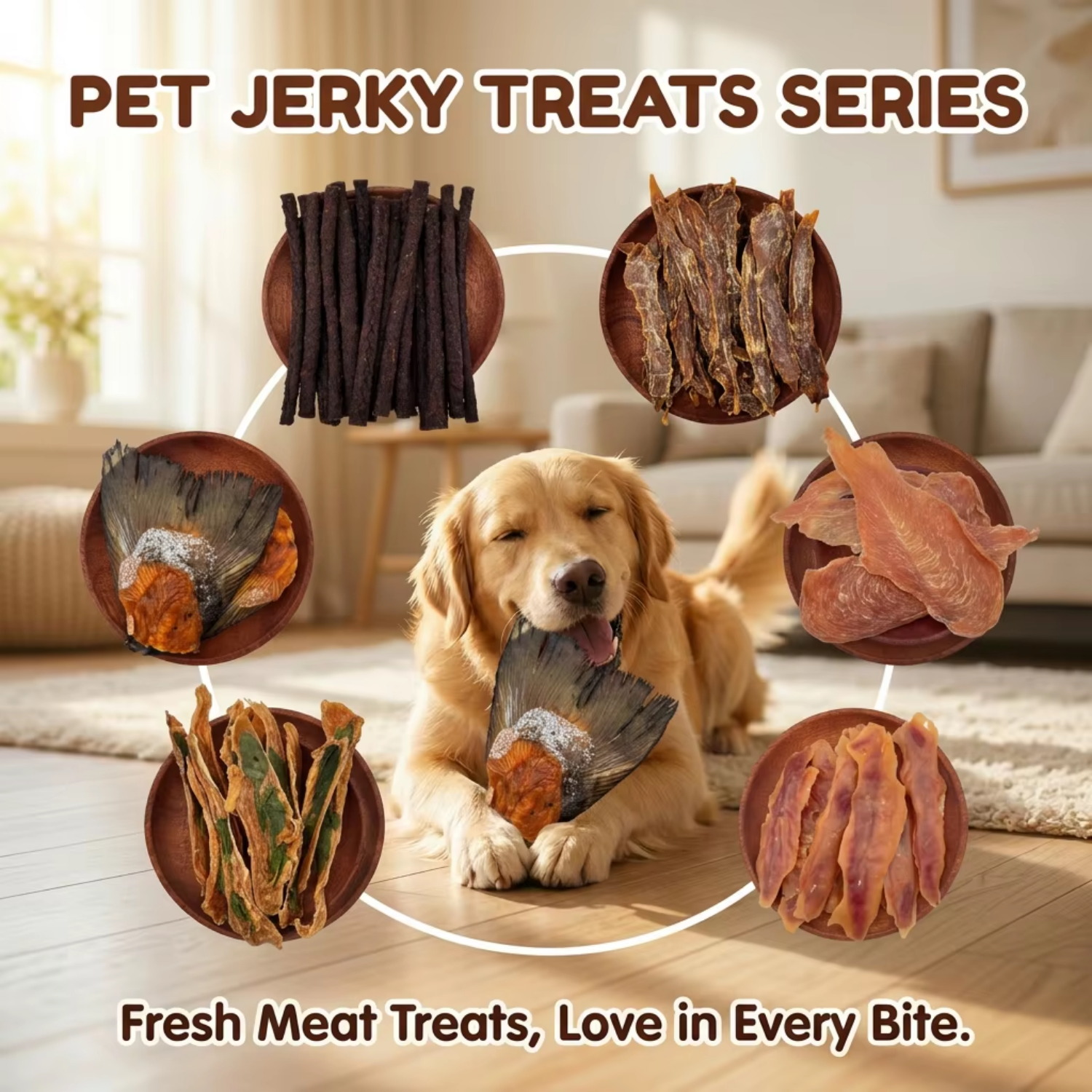 OEM ODM Organic High-Protein Nutritional Dog Treats Beef Jerky Cubes Strips 100g Training Reward Snacks for Dogs