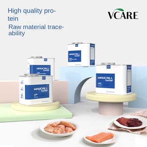 Vcare Staple Food Beautiful Fur Freeze-Dried Raw Bone Meat Chicken Rabbit Krill Oil Complete Cat Food Treats For Adult Kitten