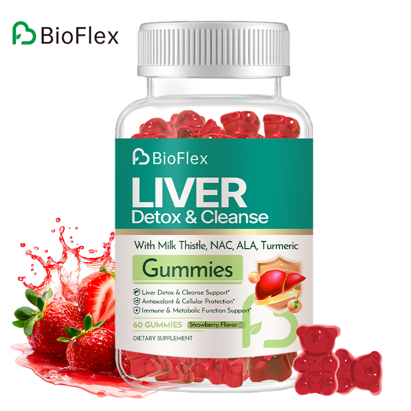 Liver Cleanse Detox &amp; Repair Gummies Milk Thistle Supplement With Nac, Alpha Lipoic Acid, Dandelion, Turmeric For Antioxidant