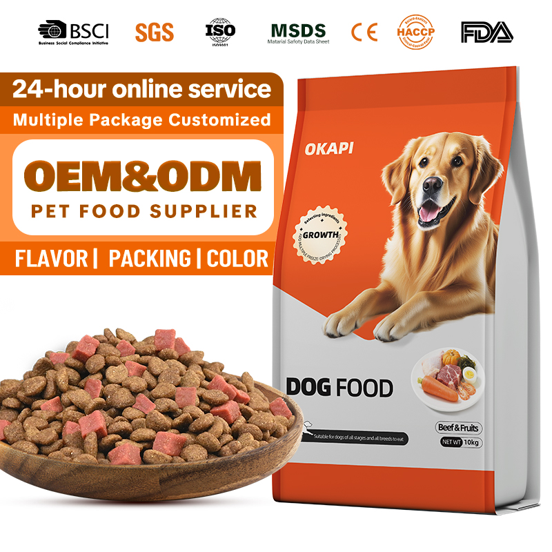 OEM Wholesale Factory 1kg 2.5kg 5kg10kg 20kg Adult Puppy Freeze Dried Dry Dog Food Pet Food For Dog