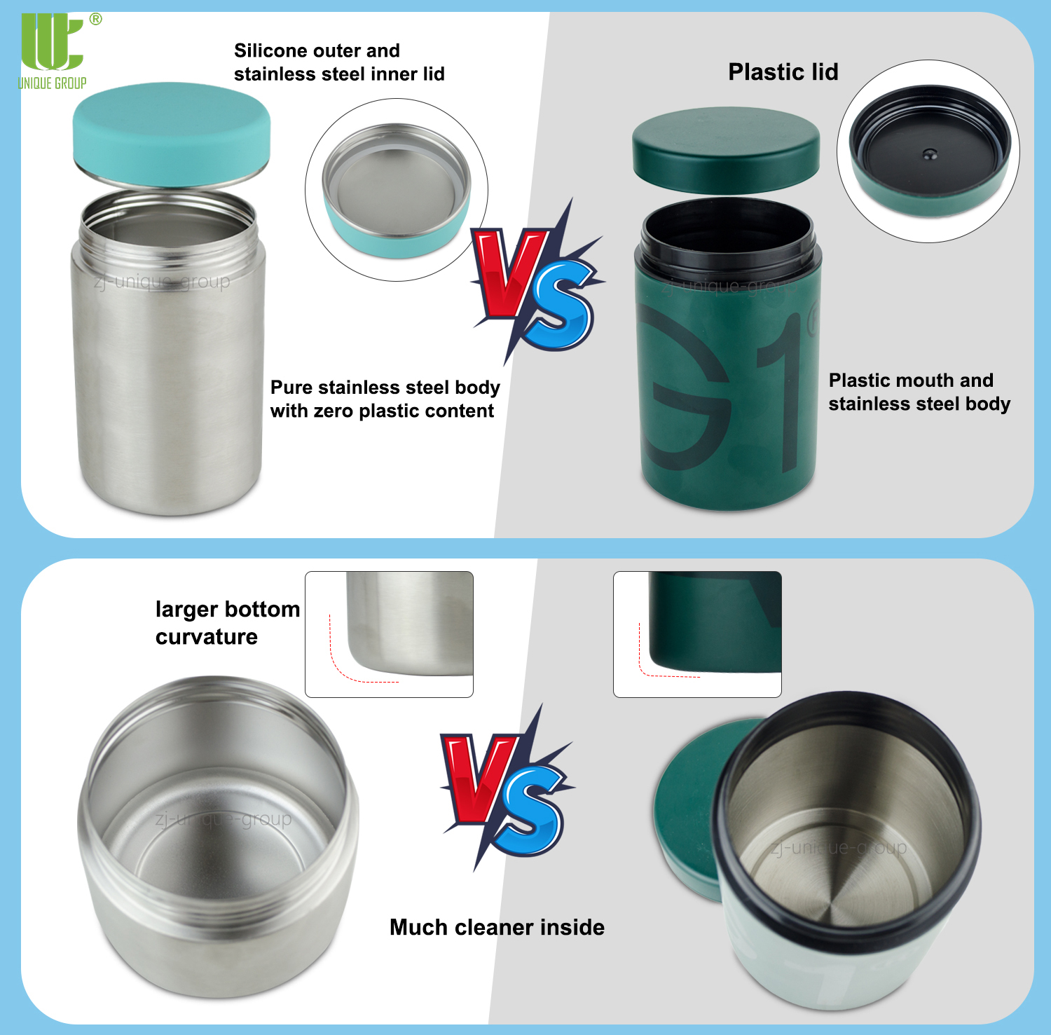 Stainless steel interior versus plastic interior