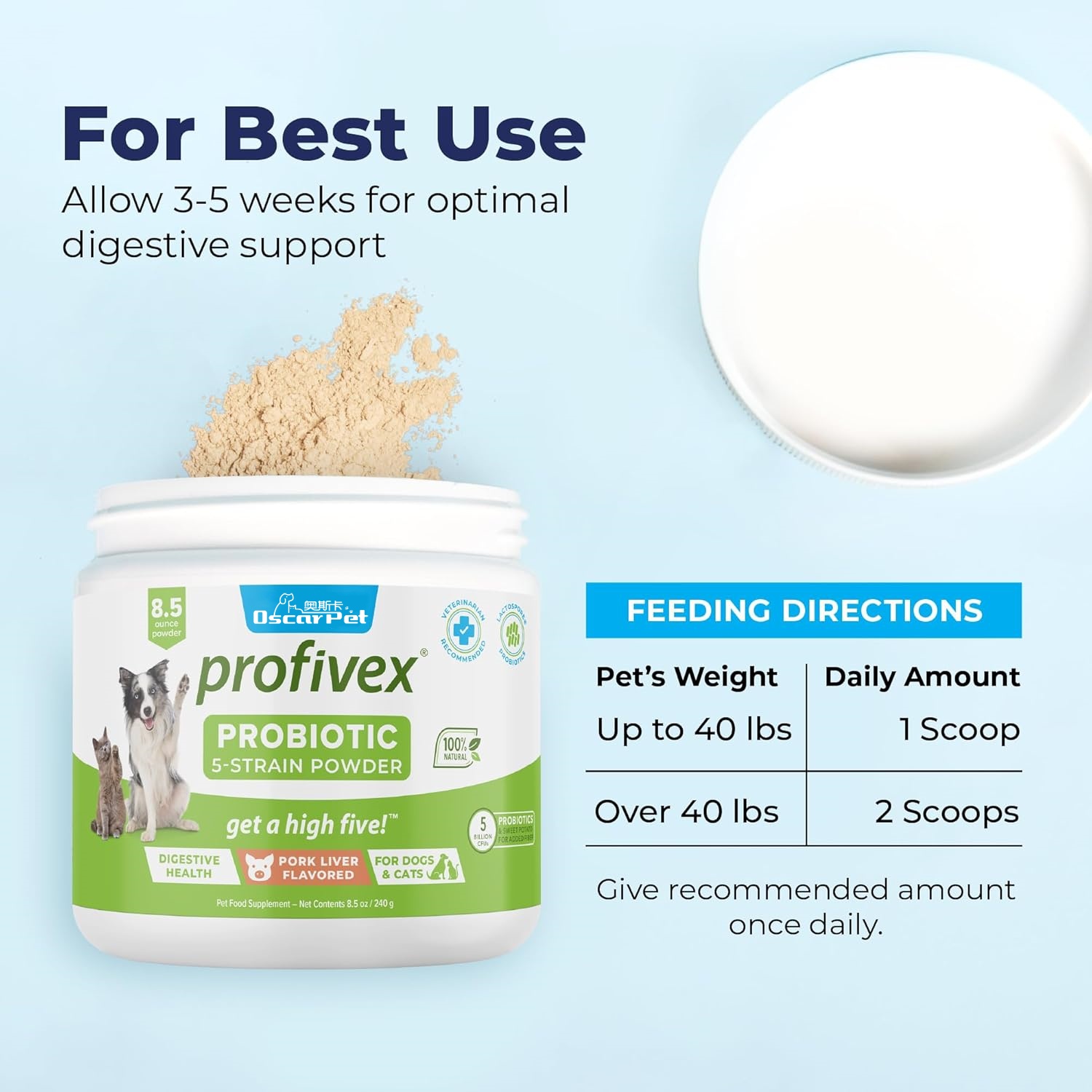 Oscar Pet Food And Supplement Probiotic Chews For Dogs Prebiotcs Vitamins Supports Healthy Gut &amp; Normal Digestive Function