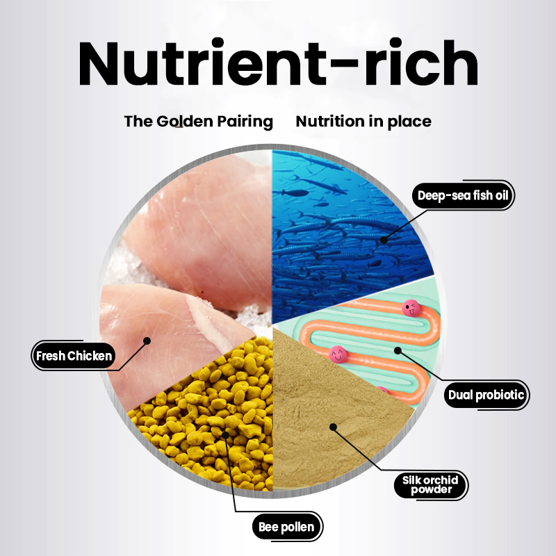 Premium Chicken Cat Food Scientifically Balanced Rich in Protein Ensures Balanced Nutrition Promotes Growth Enhances Coat Beauty and Protects Skin Health