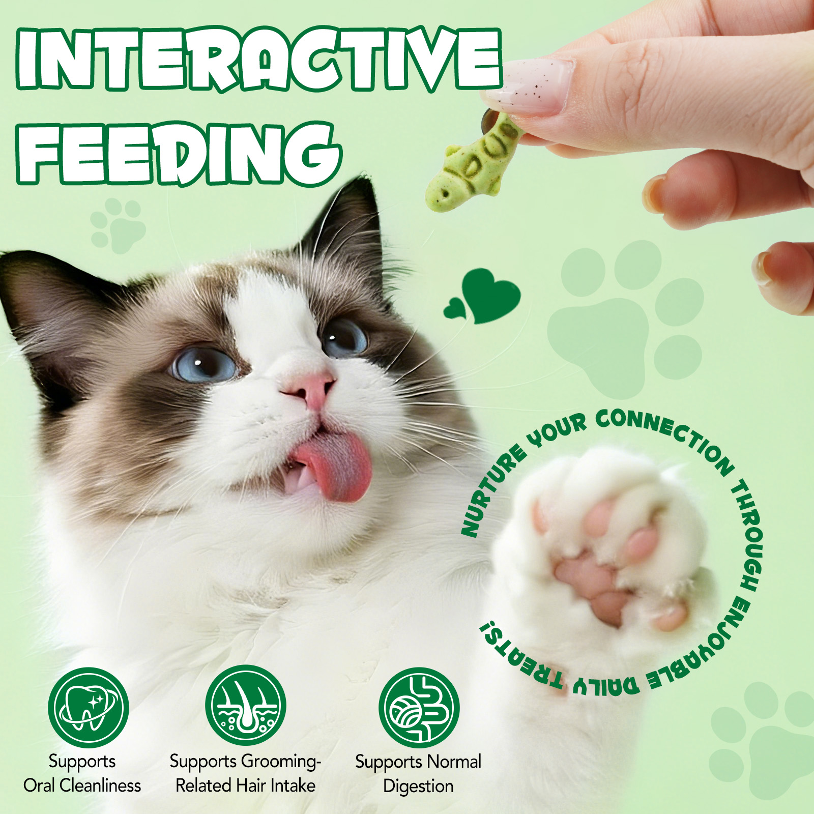Oimmal 180g Catnip Cat Grass Treats Organic Salmon Mini Cat Food Snack Biscuits for Dental Care Hairball Control