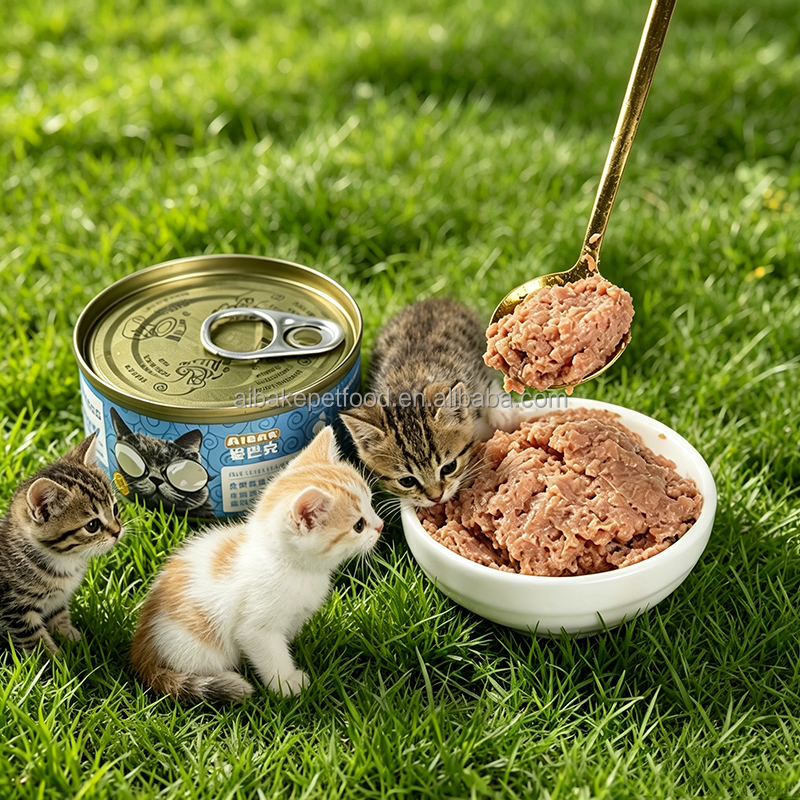 Wet Cat Food Canned Pet Food Various Flavor Custom Logo Label 85g 170g 375g Canned For Cats Food Cat Pure Wet