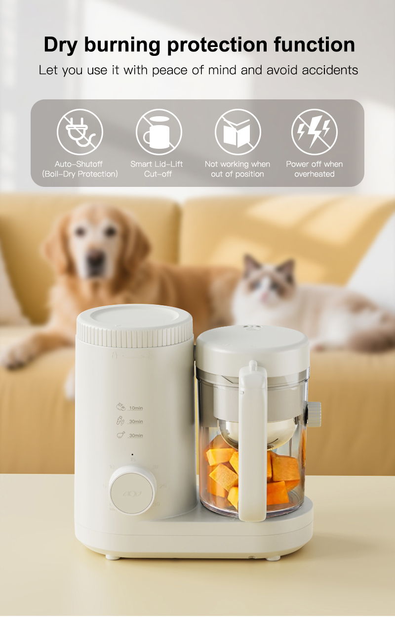 Customized Stainless Steel &amp; Plastic Pet Food Fresh Meal Maker Machine For Cats Dogs 2 In 1 Easy Clean Electric