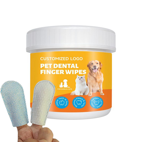 Dog Dental Wipes Pet Care Oral Cleansing Teeth Wipes Dog Teeth Finger Wipes Pet Teeth Cleaning Removing Tartar
