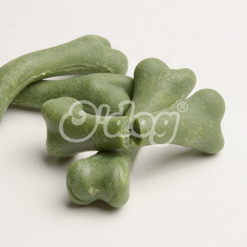 Wholesale Bulk Pet Food Green Tea Dental Bone Treats Dog Dental Care Training Treats Food Dog Chew Support Customization