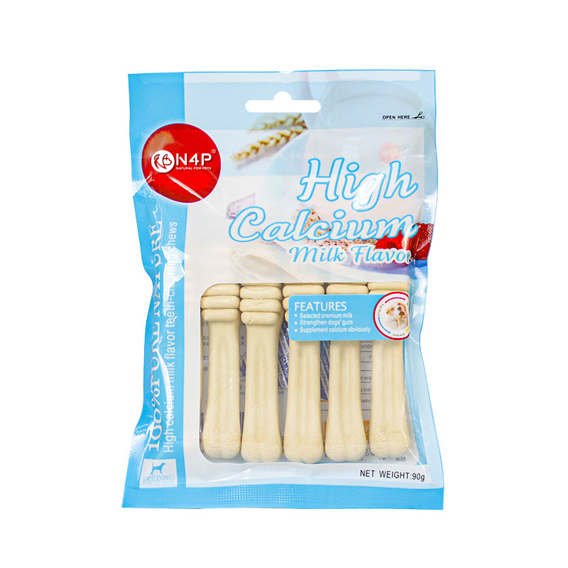 Wholesale Hot-Selling Styles Pet Treats Milk Fresh Dental Chew Bones Small Dog Teething Sticks, Pet Food Training Dog Chews 90g