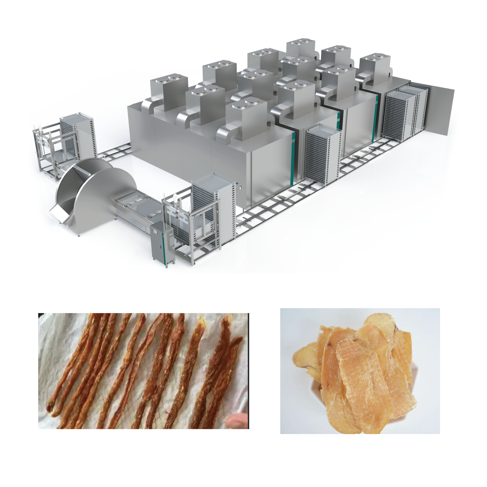 Automatic Dried Fruits &amp; Vegetables Chips/Dice Pet Food Dehydration Processing Machine Line with 2-Year Warranty