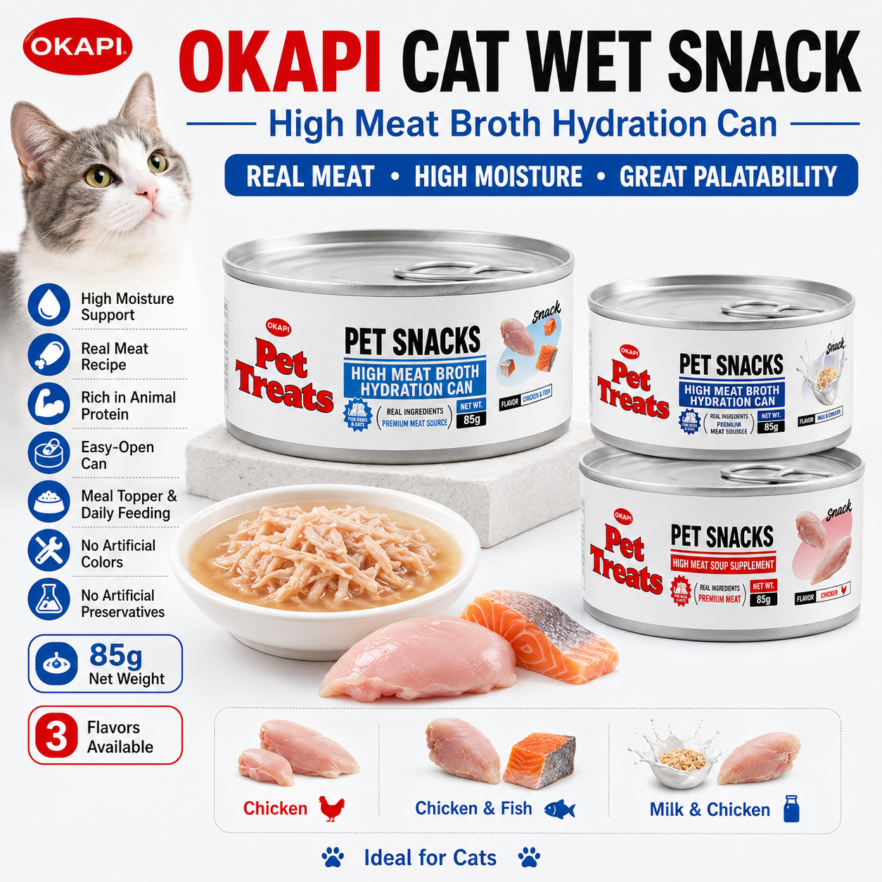 Wholesale Bulk Wet Cat Food High Protein Pate Mousse Chunk In Gravy Jelly Minced Loaf Kitten Adult Canned Food