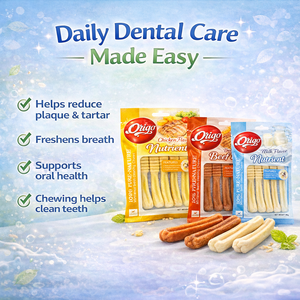 AGRIO Organic Dog Dental Chews-Chicken Beef Milk Flavors | Reduces Plaque Tartar | Supports Overall Health | All Breeds Life