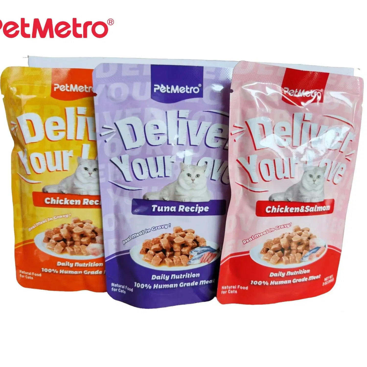 Premium Wet Cat Meal Supporting Healthy Diet with No Additives Chunk Gravy Pouch