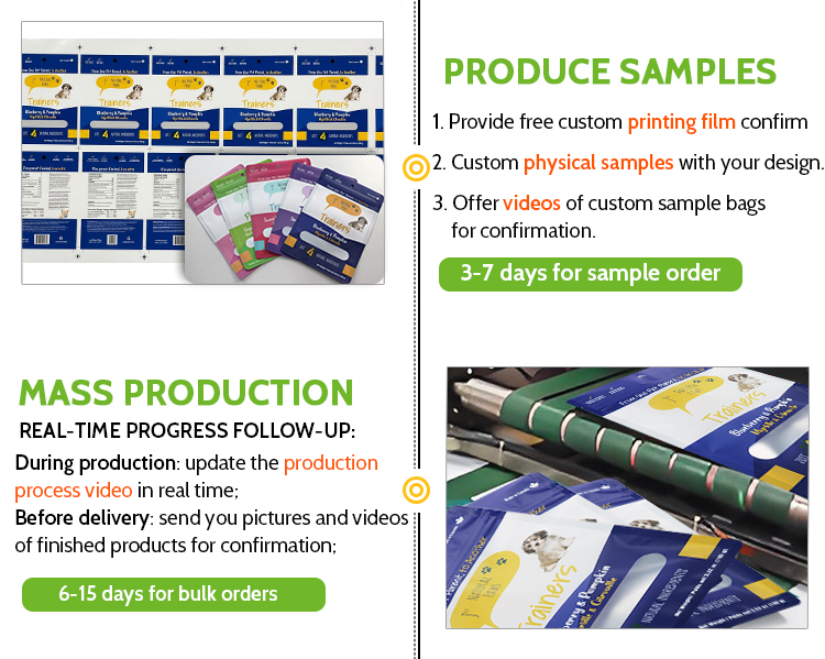 Custom Printed High Barrier Sterilizable Food Grade Fresh Dog Food Packaging Retort Pouches Vacuum Sealed Bags for Wet Pet Food