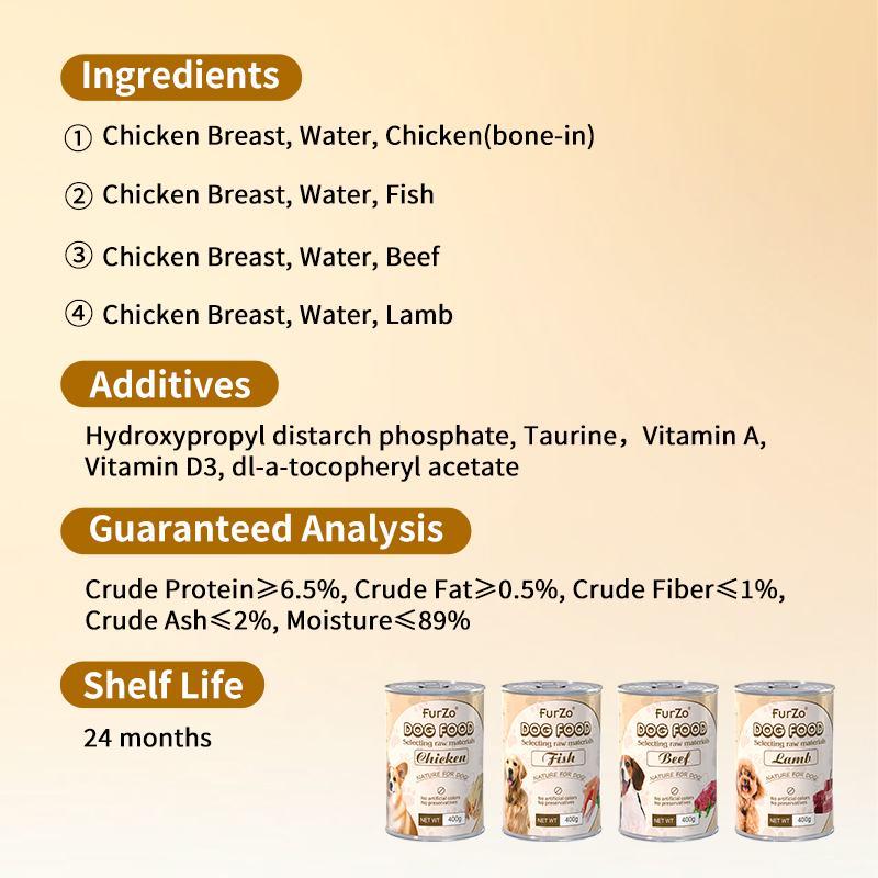 Wholesale Customizable Flavor Label400g Dogs WetTreats Wet Mix Mousse Sauce Canned Dog Food