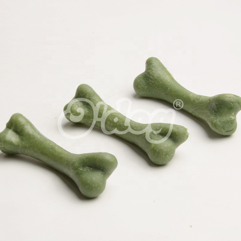 Wholesale Bulk Pet Food Green Tea Dental Bone Treats Dog Dental Care Training Treats Food Dog Chew Support Customization