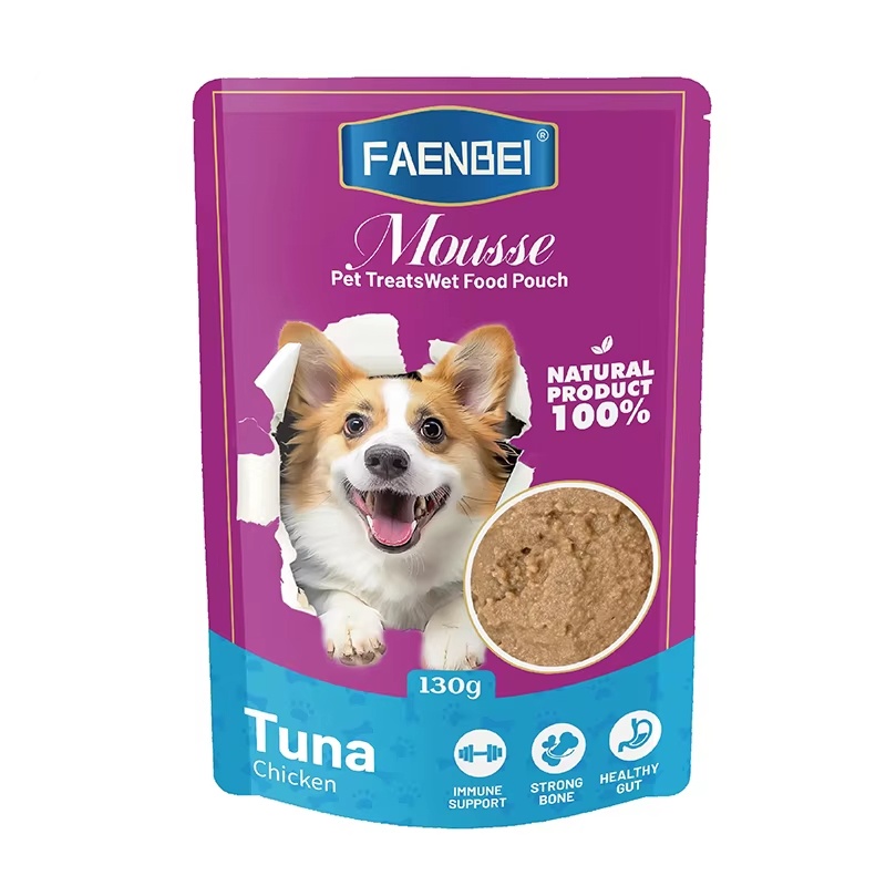 High Energy Puppy Mousse 130g Tuna Chicken Formula Complete Nutrition Grain-Free Active Dogs Wet Food