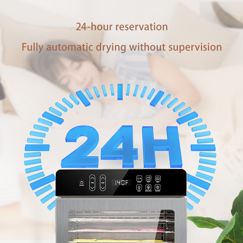 High Quality 10 Trays Household Dried Meat Pet Food Dehydrating Machine Stainless Steel Fruit and Vegetable Dehydrator