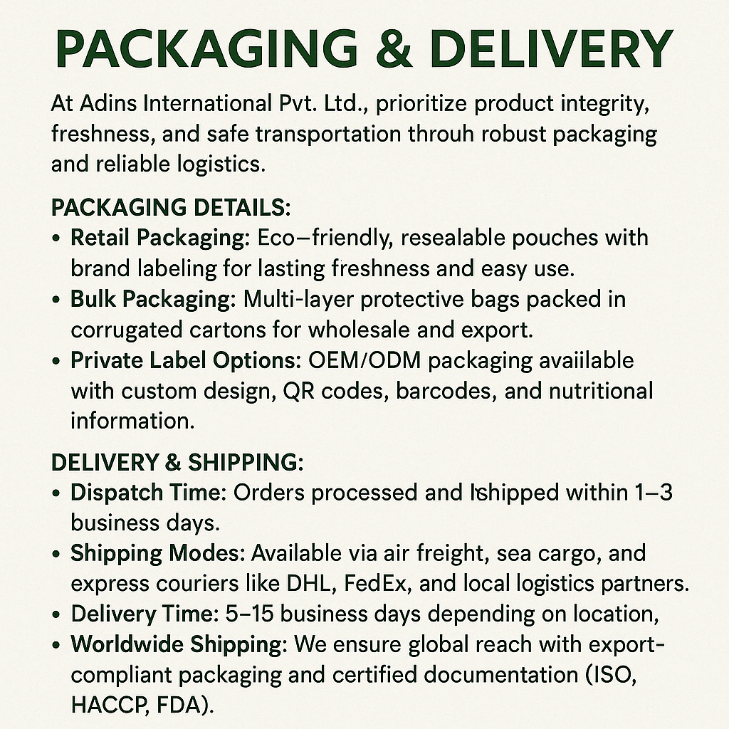 Delivery Info