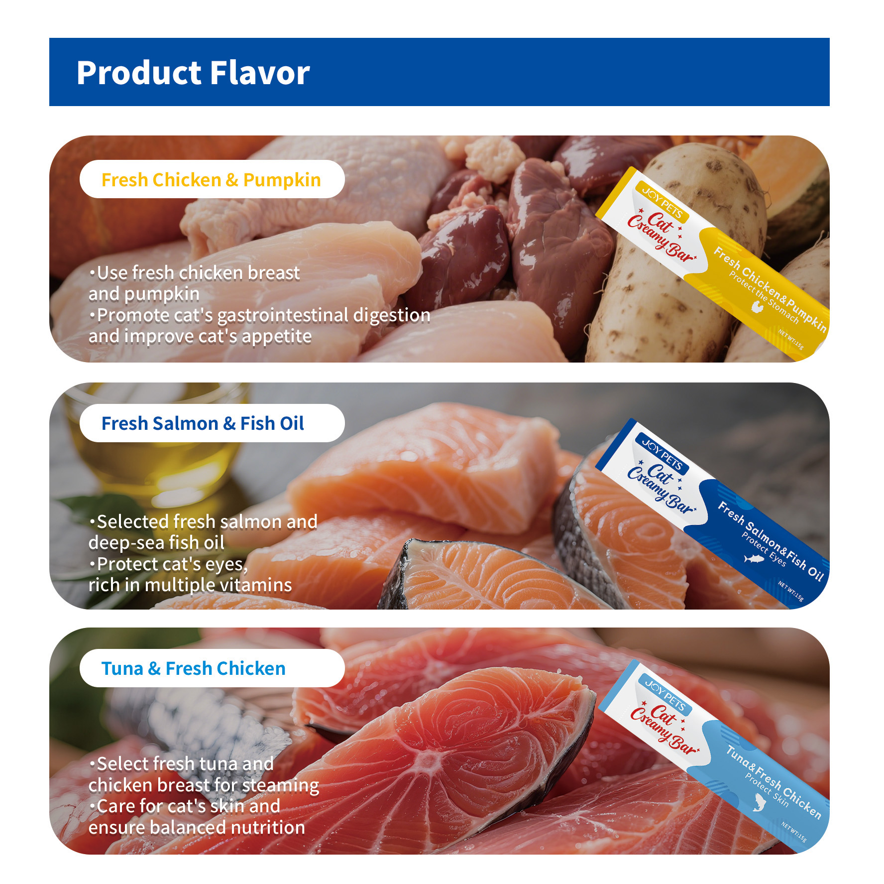 Grain Free High Meat Content Organic Cat Creamy Treats Tuna Chicken Lickable Snack Natural Wet Pet Food