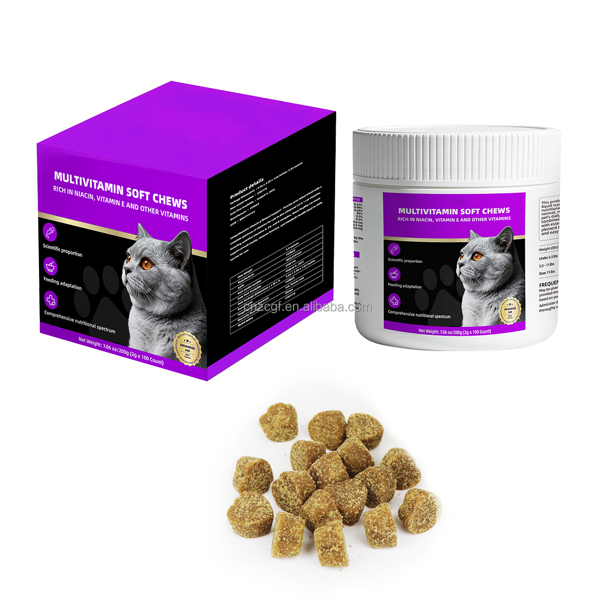 Acting New Pet Health Milk Powder with Fish Oil & Lecithin Dog & Cat Probiotics Hairball Control Digestive Health Support 0.5kg