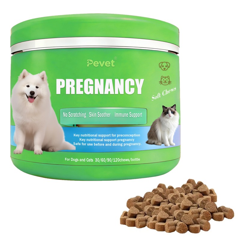 Pre Post Pregnancy Pet Supplements Nutritional Formula Long-acting Soft Chew Customized Multi Size Dog Cat Digestive Health