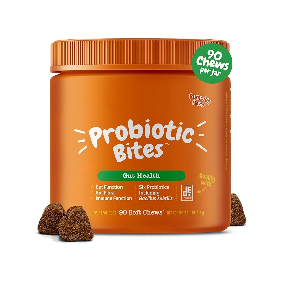 Probiotics for Dogs Soft Chews Digestive Enzymes Omega Pumpkin Gut Health Immunity Support Allergies Itchy Relief Pet Supplement
