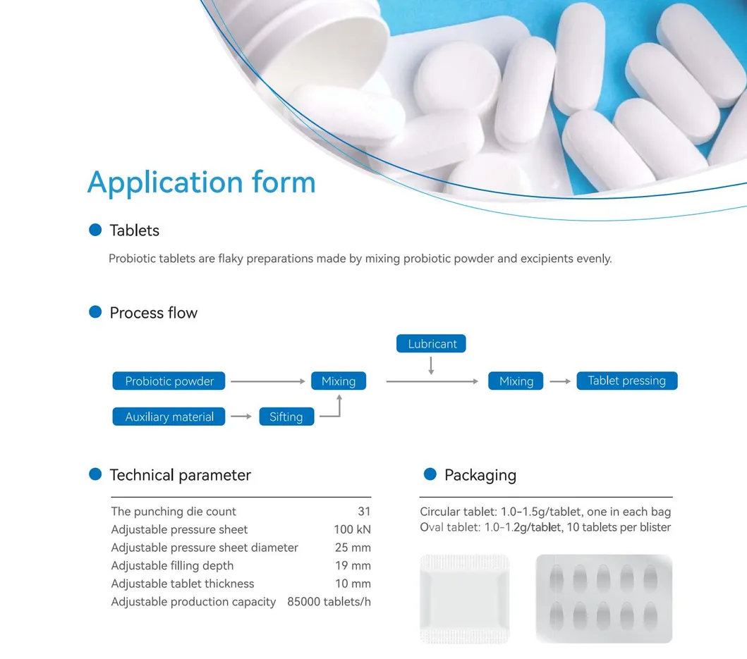 Probiotic Tablet Prebiotic Vitamins Sugar Free Oral Health OEM Formula