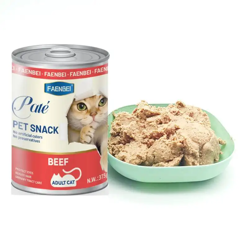 Hot Selling Cat Treat High Nutrition Various Flavors OEM/ODM 375g Organic Cat Canned Food Wet Food Cat Treats With High Quality