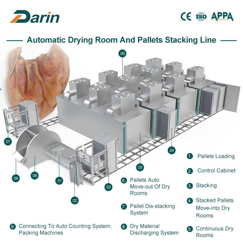 Automatic Dried Fruits &amp; Vegetables Chips/Dice Pet Food Dehydration Processing Machine Line with 2-Year Warranty