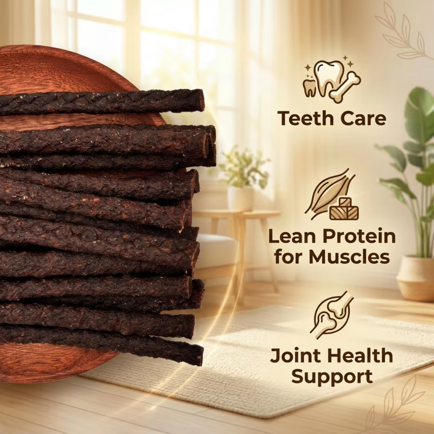 OEM ODM Organic High-Protein Nutritional Dog Treats Beef Jerky Cubes Strips 100g Training Reward Snacks for Dogs