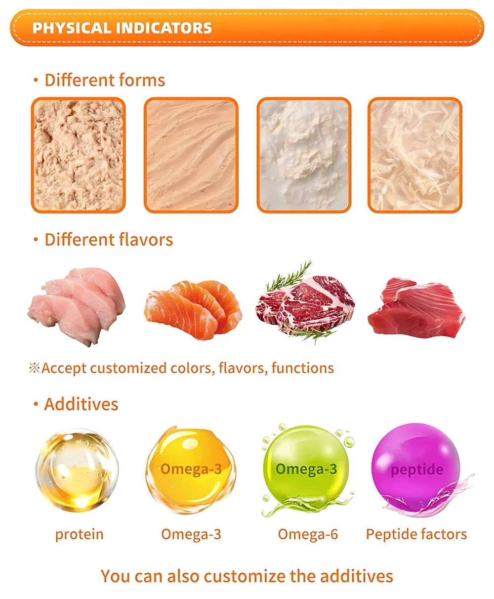 High Protein Grain-Free Chicken Goat Milk Cat Wet Food Pouch Detail