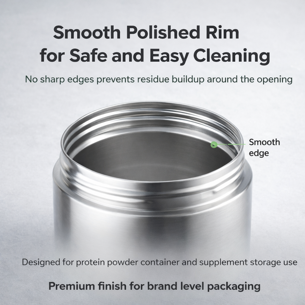 Smooth polished rim opening