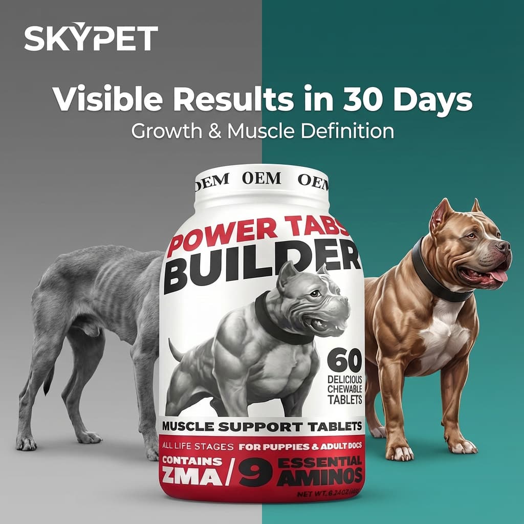 Vet Recommended Muscle Builder For Dogs Soft Chews Amino Acids Protein Supplement For Muscle Recovery &amp; Healthy Weight Gain