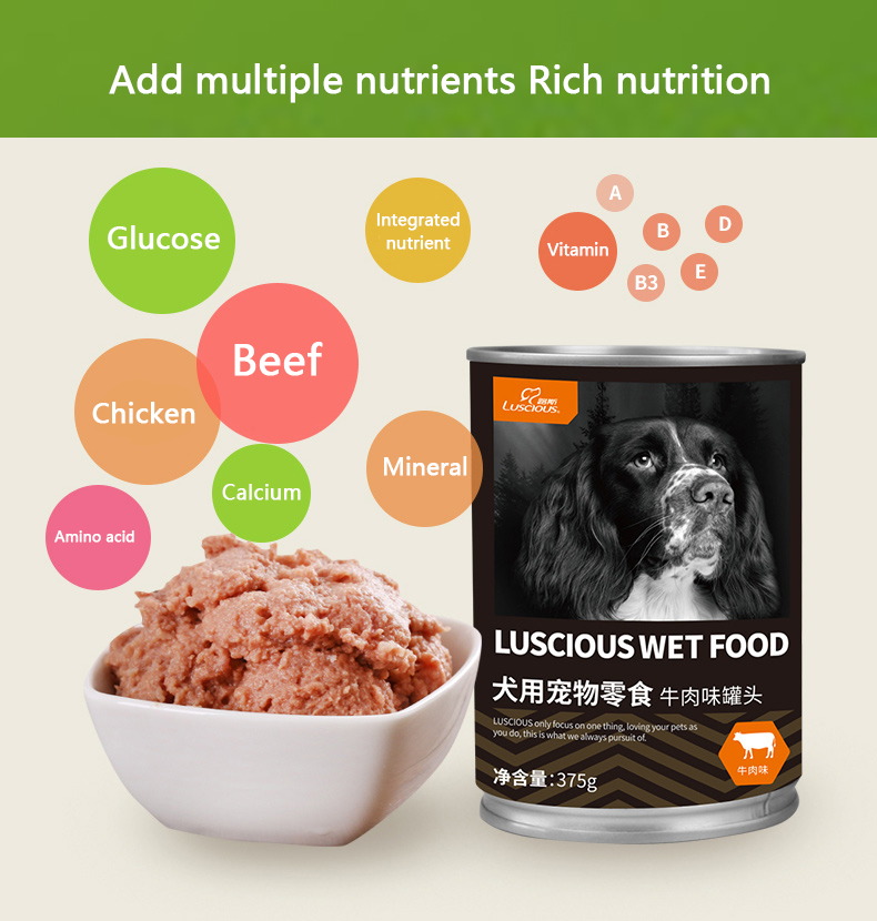Chicken Beef Tuna Cat Dog Canned Dog Pet Wet Food Factory 100% Wet Food