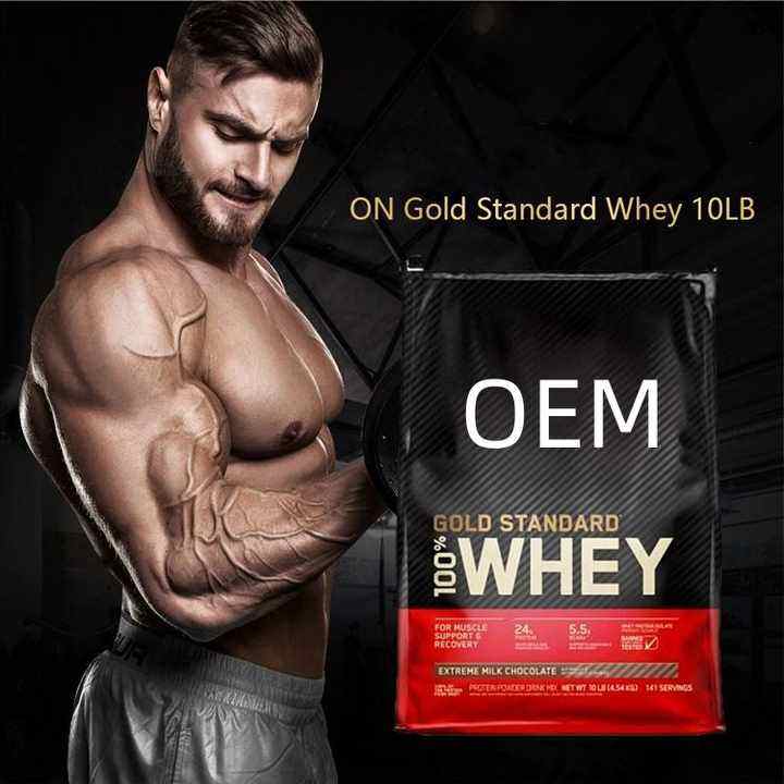 Halal Certified Gold Standard Whey Protein Powder 1kg Food Healthcare Supplement Muscular Nourish OEM/ODM Factory