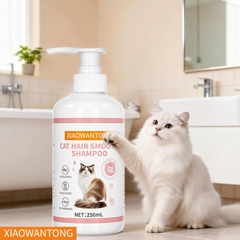 Cats Shampoo Hairball Control With No Sulfates Reduces Loose Body Hair For Less Stomach Hairballs 250ml (8.5 Fl Oz)