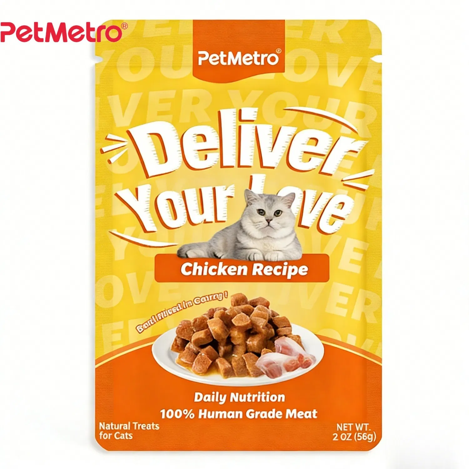 Premium Wet Cat Meal Supporting Healthy Diet with No Additives Chunk Gravy Pouch