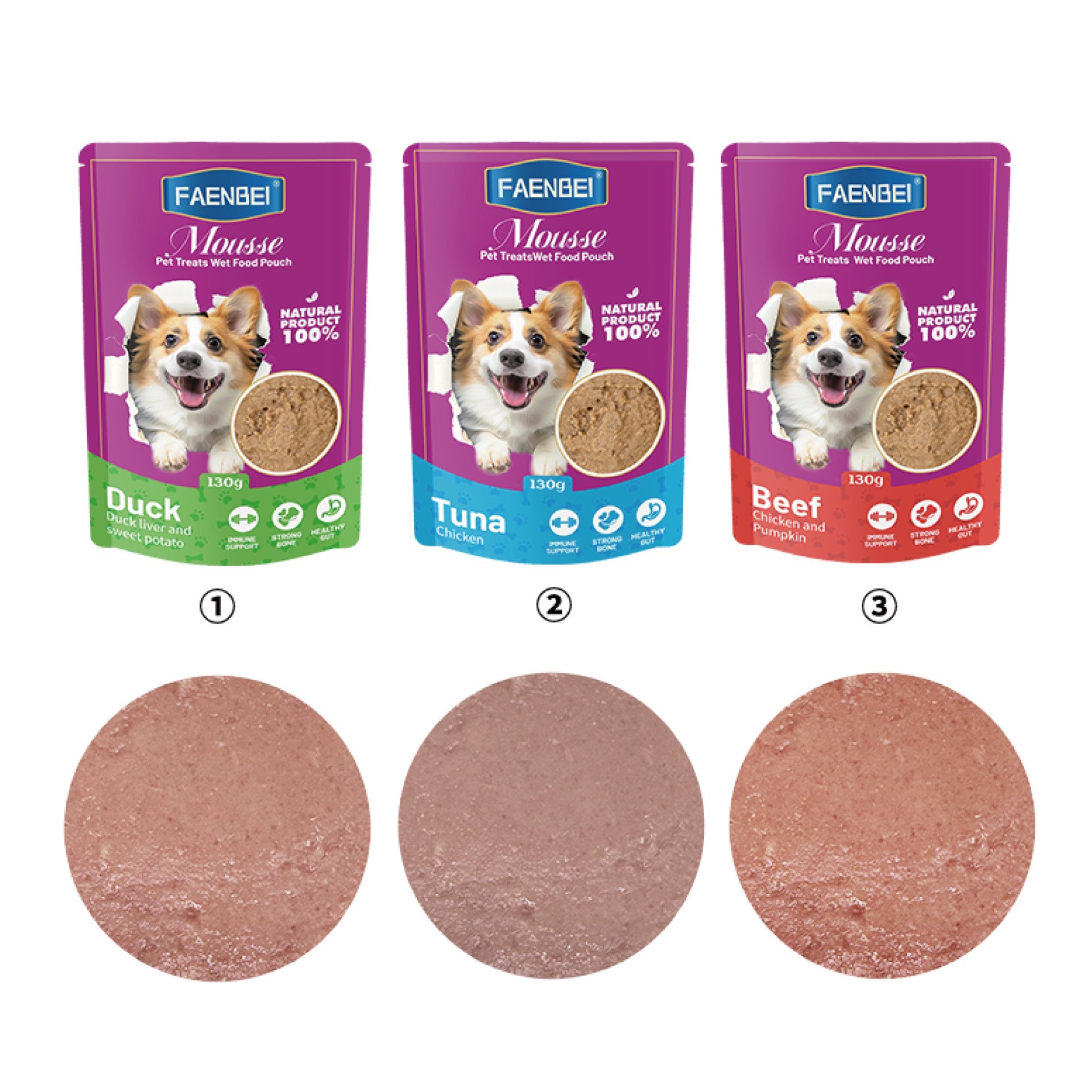 High Energy Puppy Mousse 130g Tuna Chicken Formula Complete Nutrition Grain-Free Active Dogs Wet Food