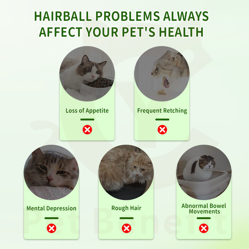 Natural Anti-Hairball Nutrition Paste for Dogs Cats Plant Fiber Formula Boosts Intestinal Peristalsis Help Hair Discharge