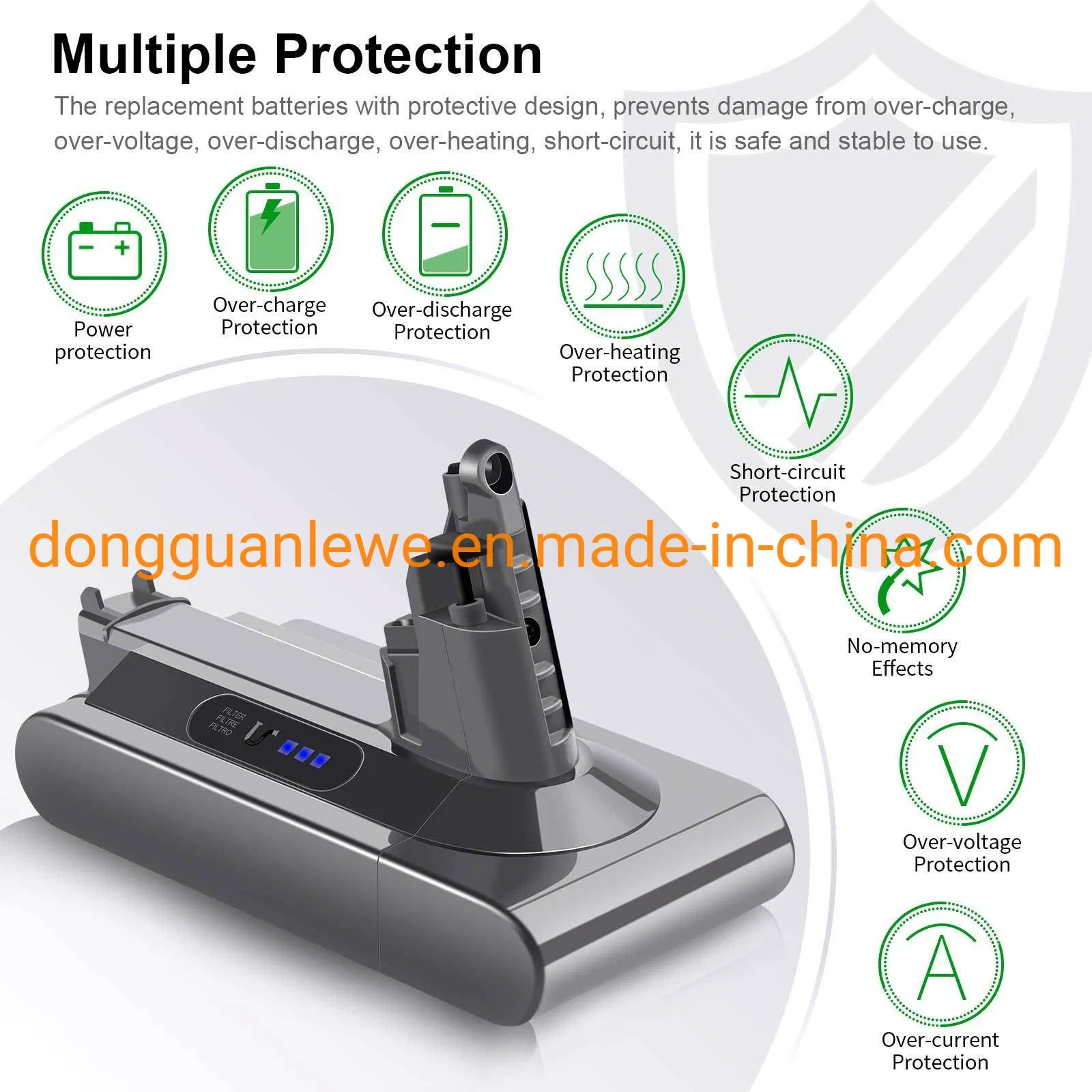 V10 Battery Replacement 25.2V 6000mAh for Dyson V10 Animal V10 Absolute V10 Motorhead V10 Fluffy V10 Total Clean Cordless Stick Vacuum Cleaner