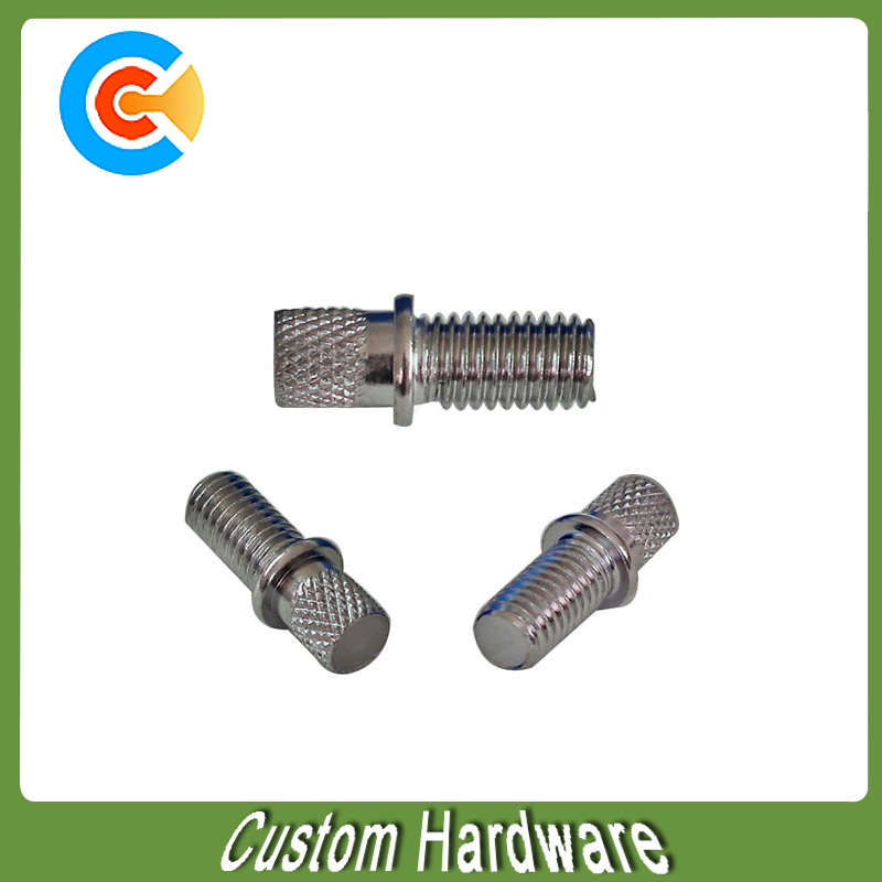 Carbon Steel/4.8/8.8/10.9 M2.5/Galvanized/Customized Double Rod Fastener Knurled Bamboo Screw